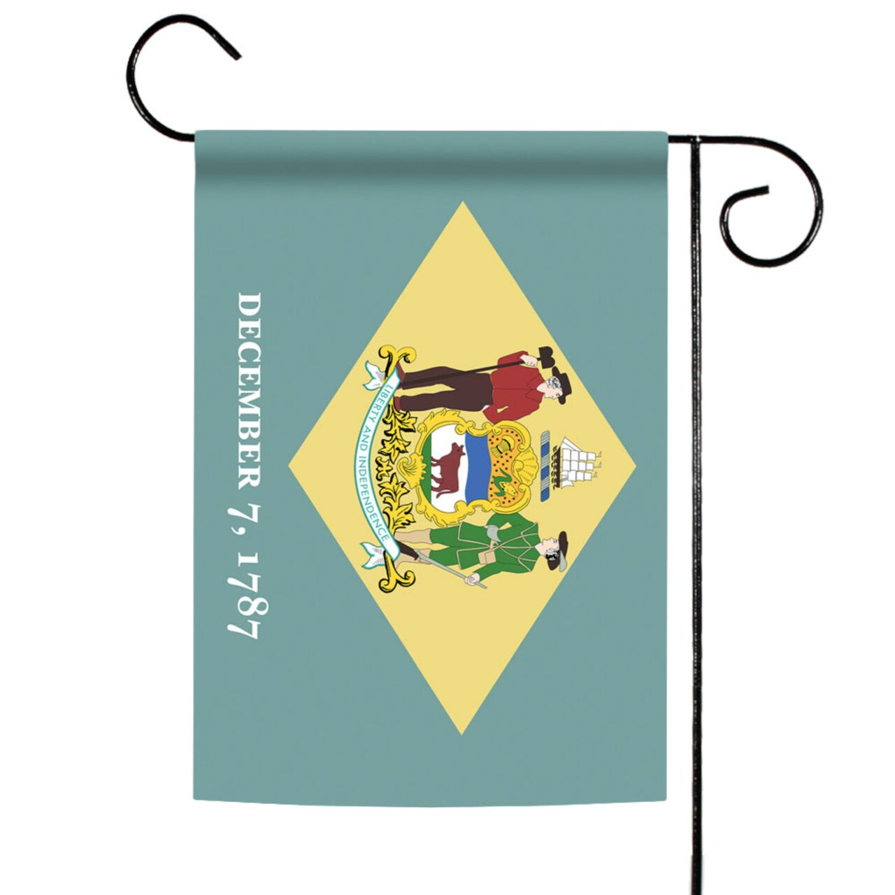 Toland Home Garden Colonial Blue and Yellow Delaware State Outdoor Garden Flag 18" x 12.5"